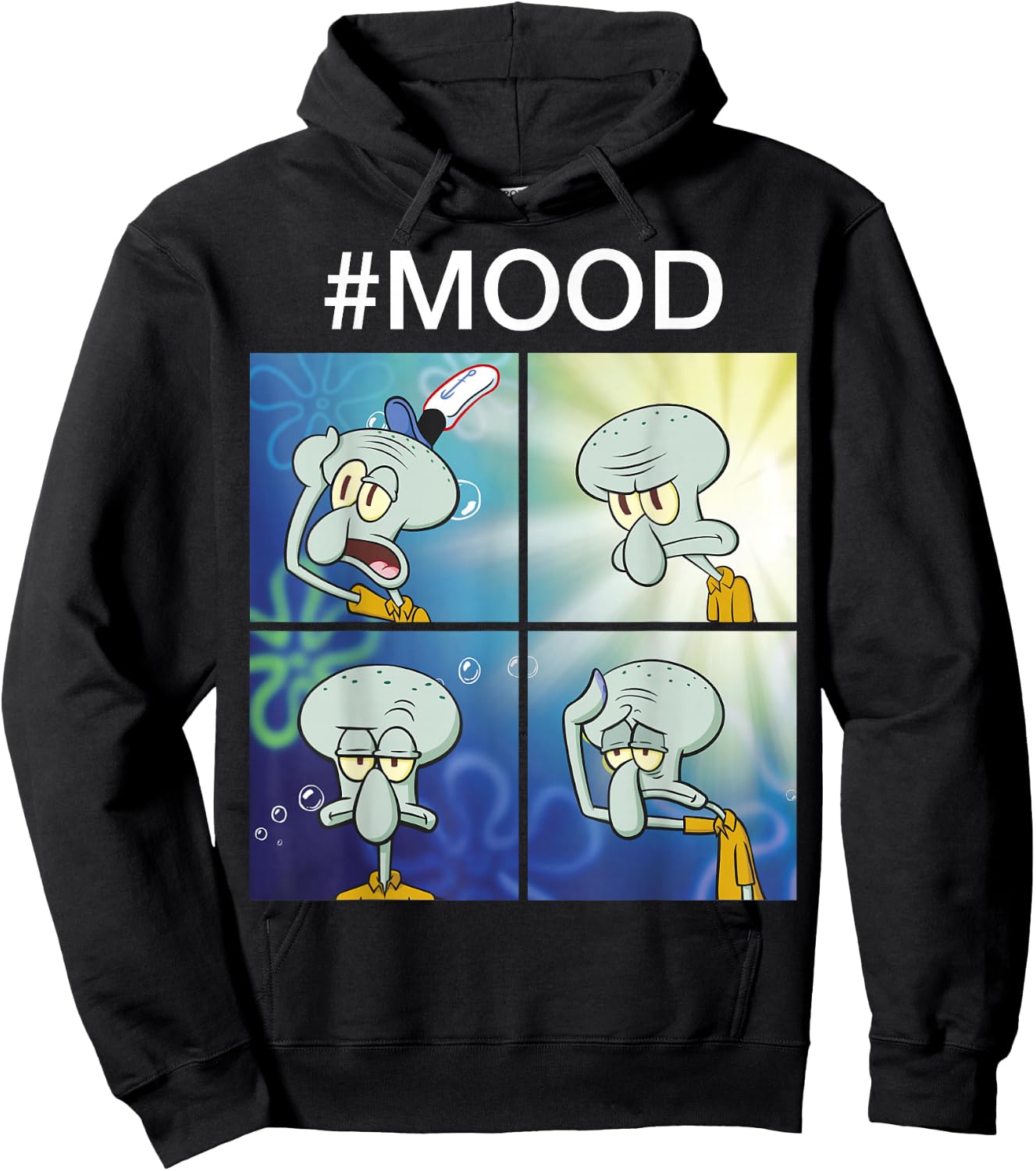 Spongebob Squarepants Squidward Mood Meme Small Hoodie - Hoodie | Black