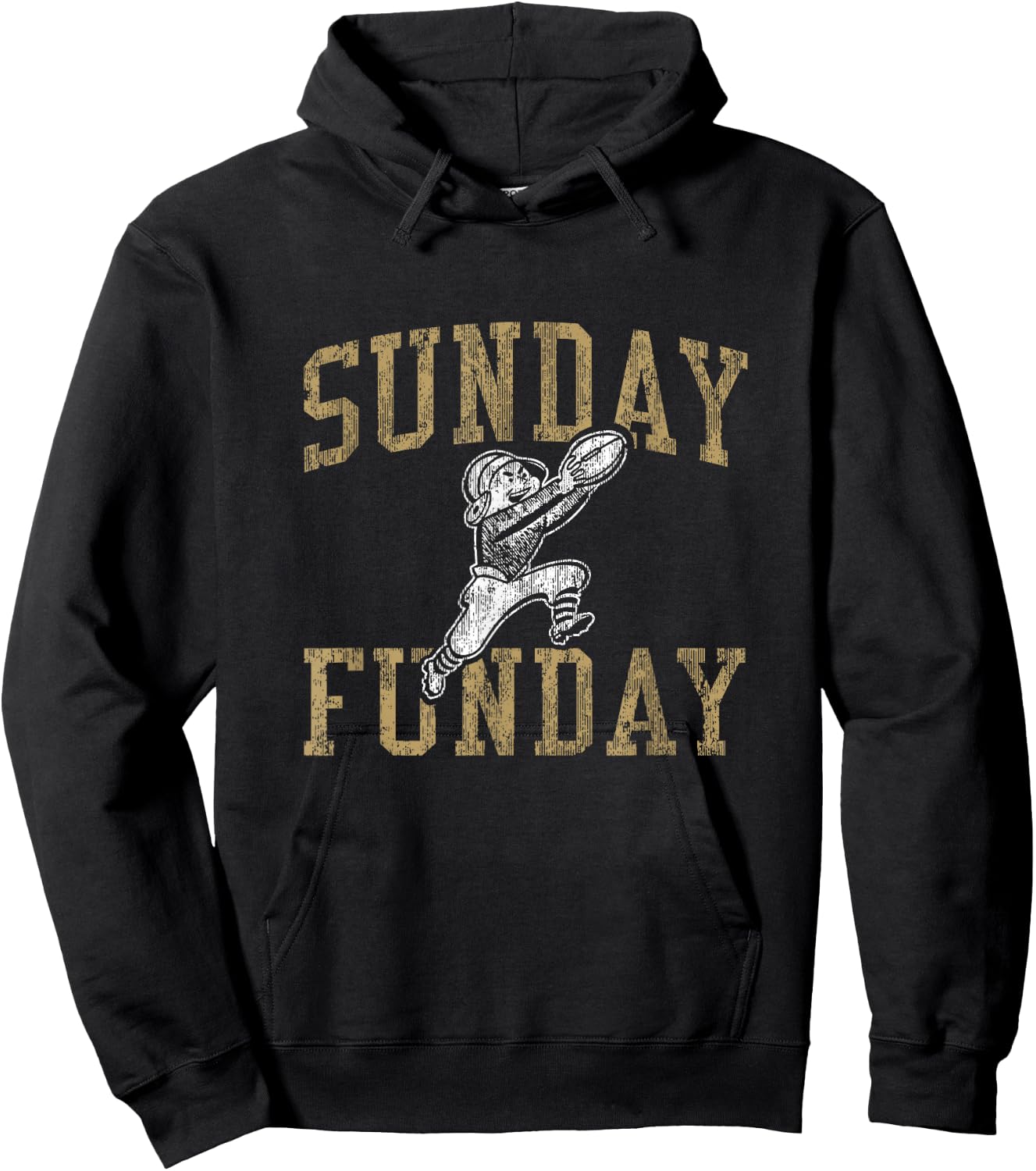 Vintage Sunday Funday T Shirt New Orleans Football Retro Hoodie - Hoodie | Black