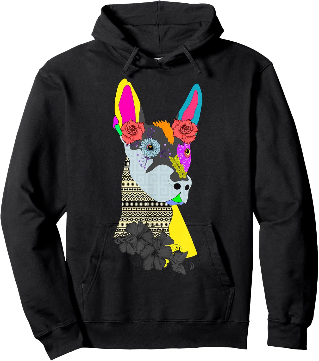 Bald is Beautiful - Xolito Mexican Hairless Dog Hoodie - Hoodie | Black