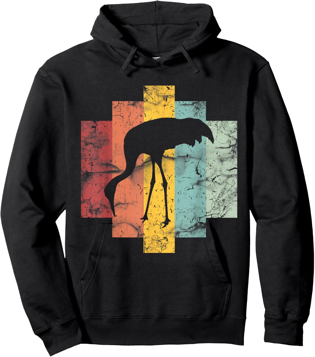 Retro Vintage Shape Sandhill Crane Lover Shirt Safari Pet Hoodie - Hoodie | Black