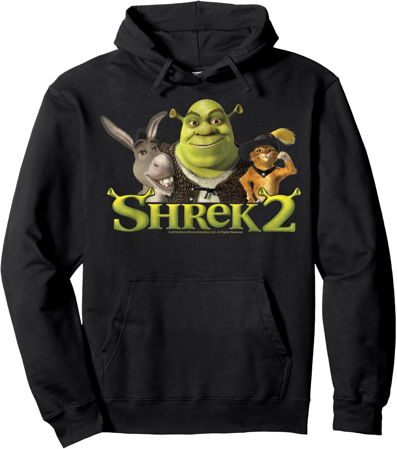 Shrek 2 Donkey & Puss in Boots Best Friends Hoodie - Hoodie | Black