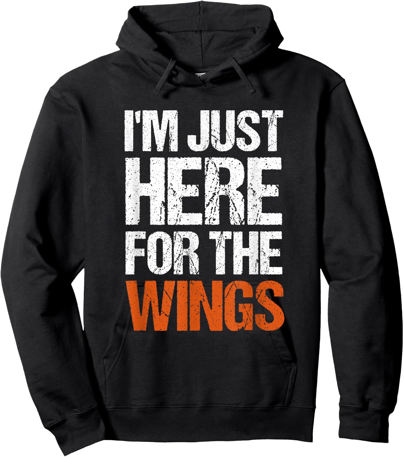 I'm Just Here For The Wings Funny BBQ Hoodie - Hoodie | Black
