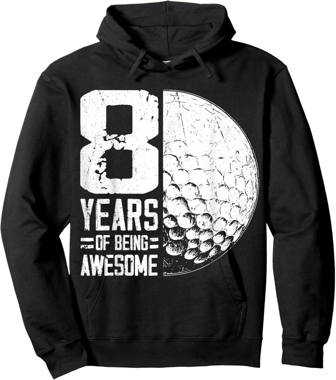 8th Birthday Boys Golf Player Golf 8 Years Old Hoodie - Hoodie | Black