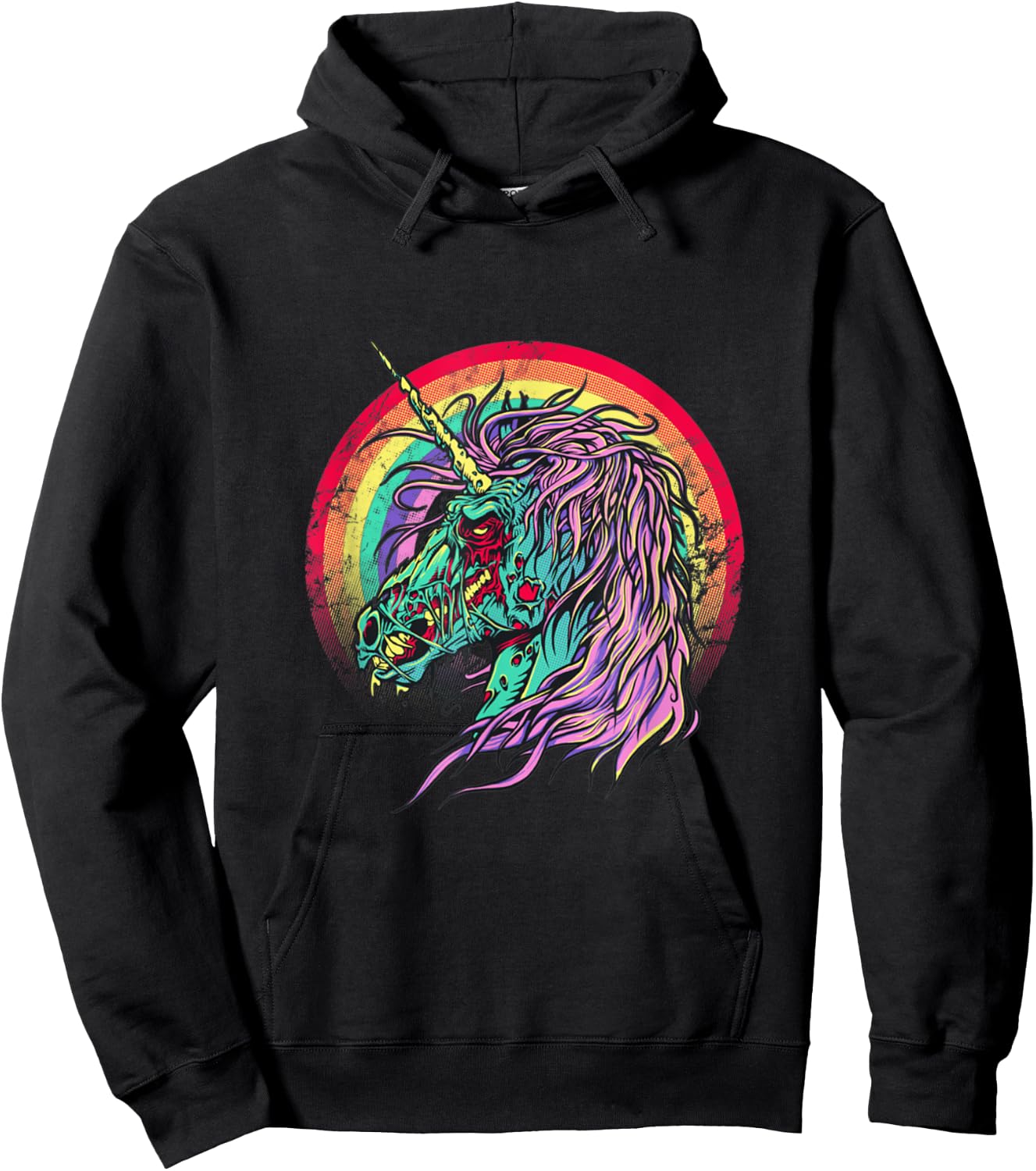 Zombie Unicorn Unicorn Halloween Hoodie - Hoodie | Black