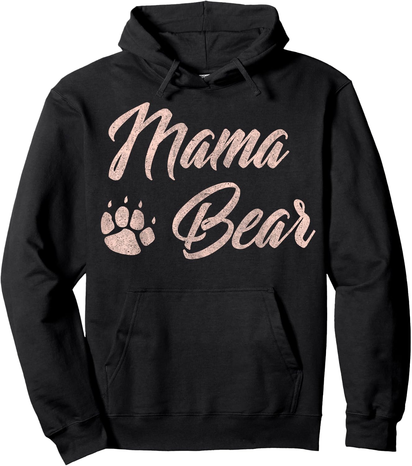 Mama Bear Cute for Mom Paw Pink Hoodie - Hoodie | Black