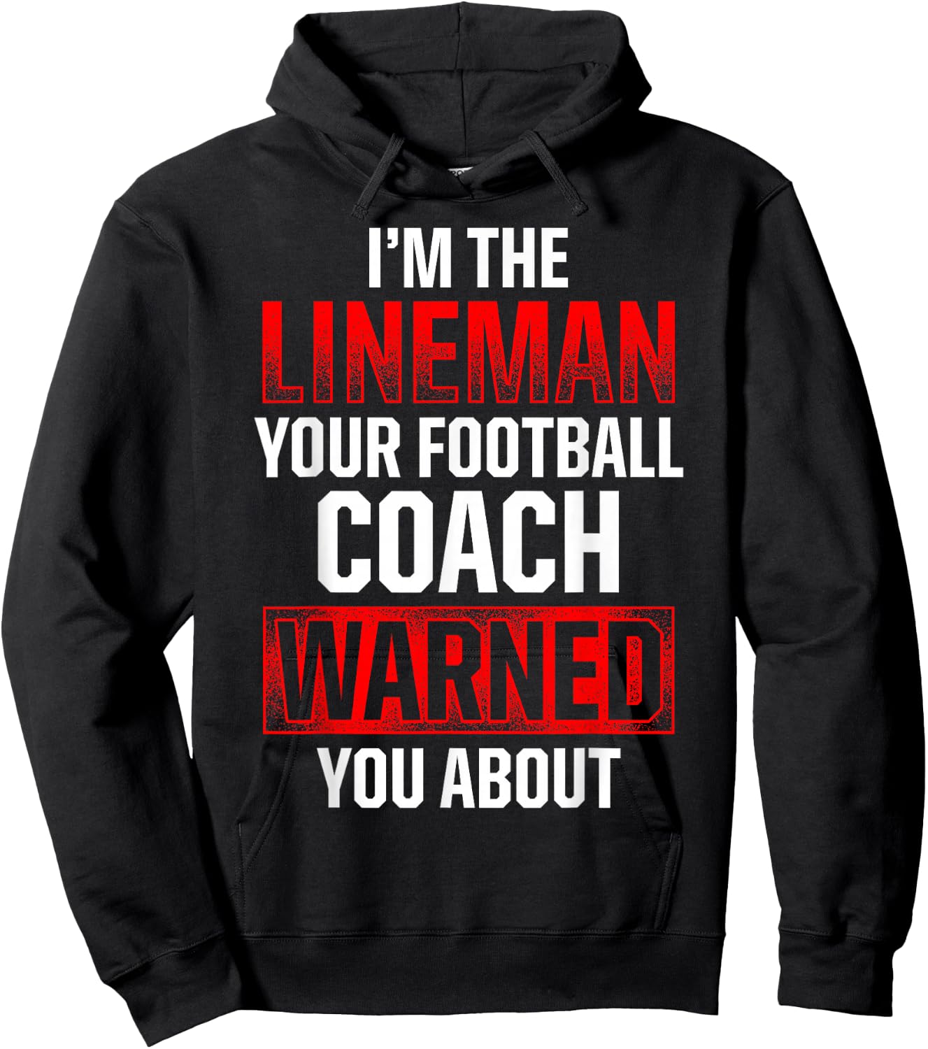 Football Lineman Hot Offensive Defensive Player Hoodie - Hoodie | Black