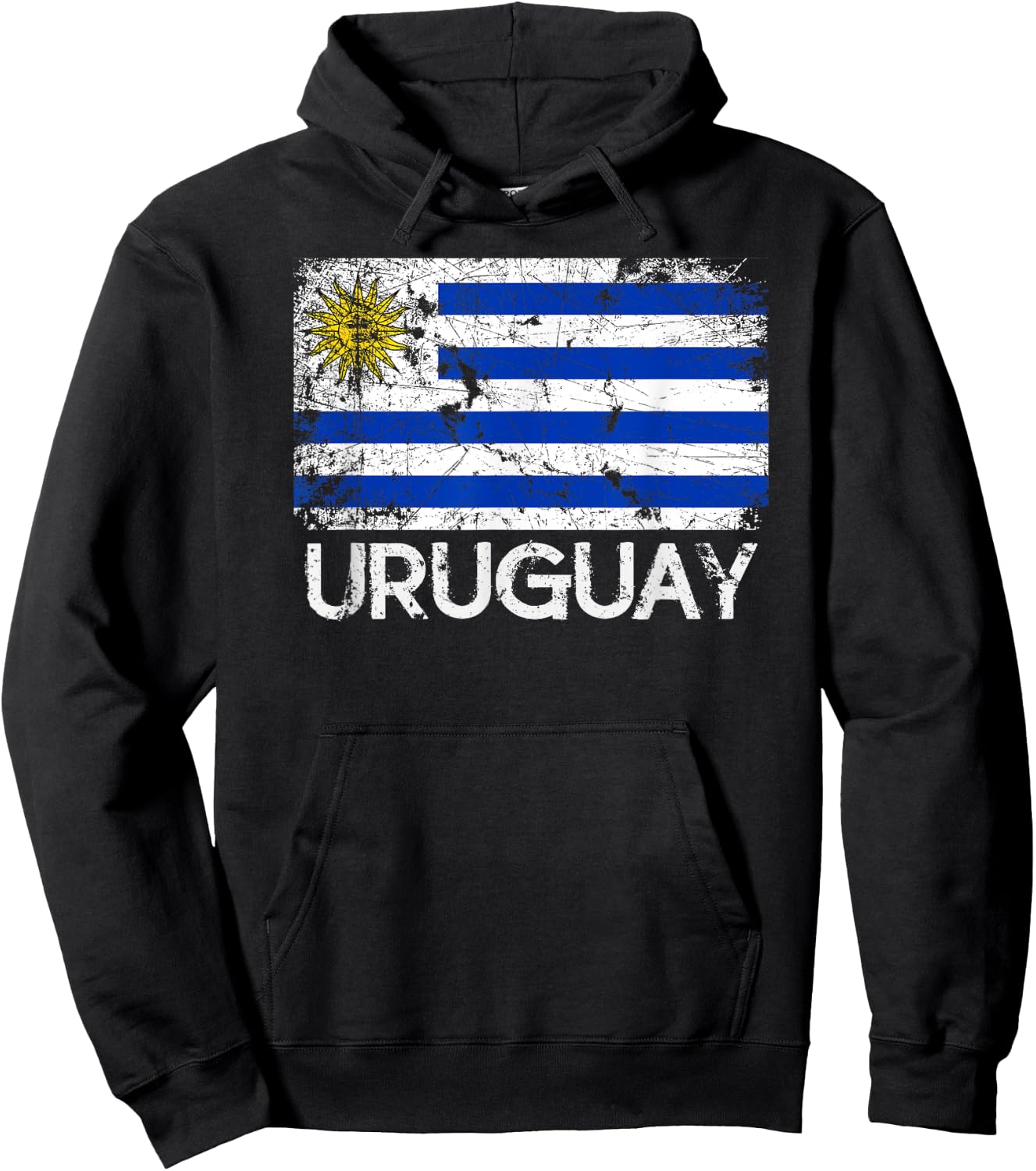 Uruguayan Flag | Vintage Made In Uruguay Gift Hoodie - Hoodie | Black