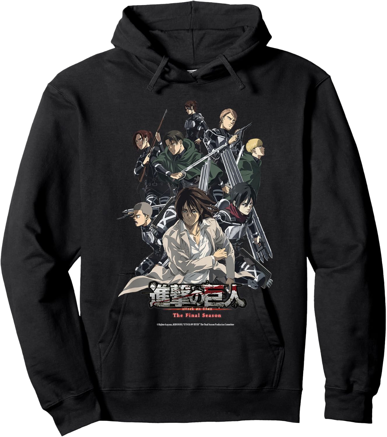 Attack on Titan Final Season - The Factions Hoodie - Hoodie | Black