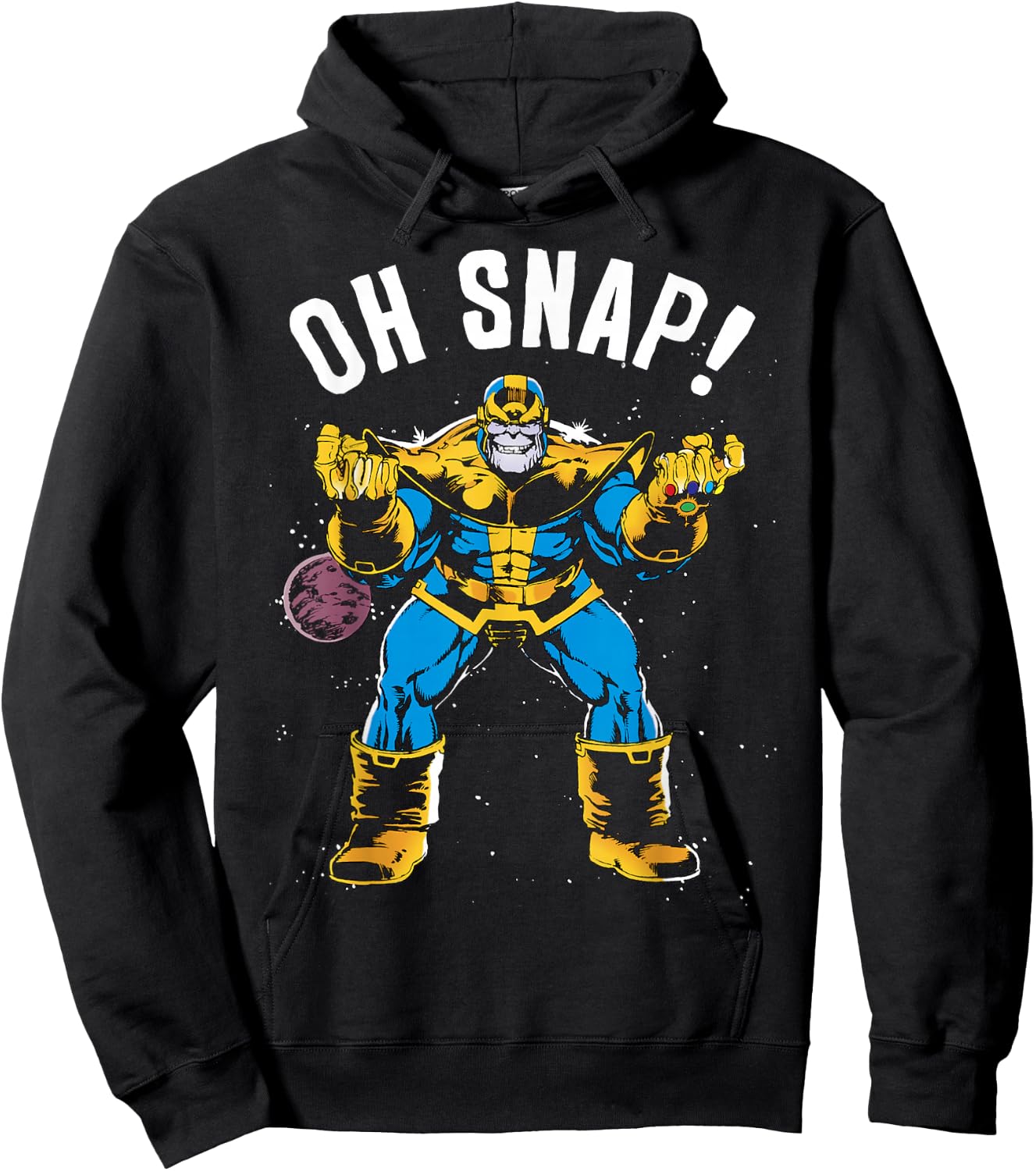Marvel Thanos Space Oh Snap! Retro Comic Style Hoodie - Hoodie | Black