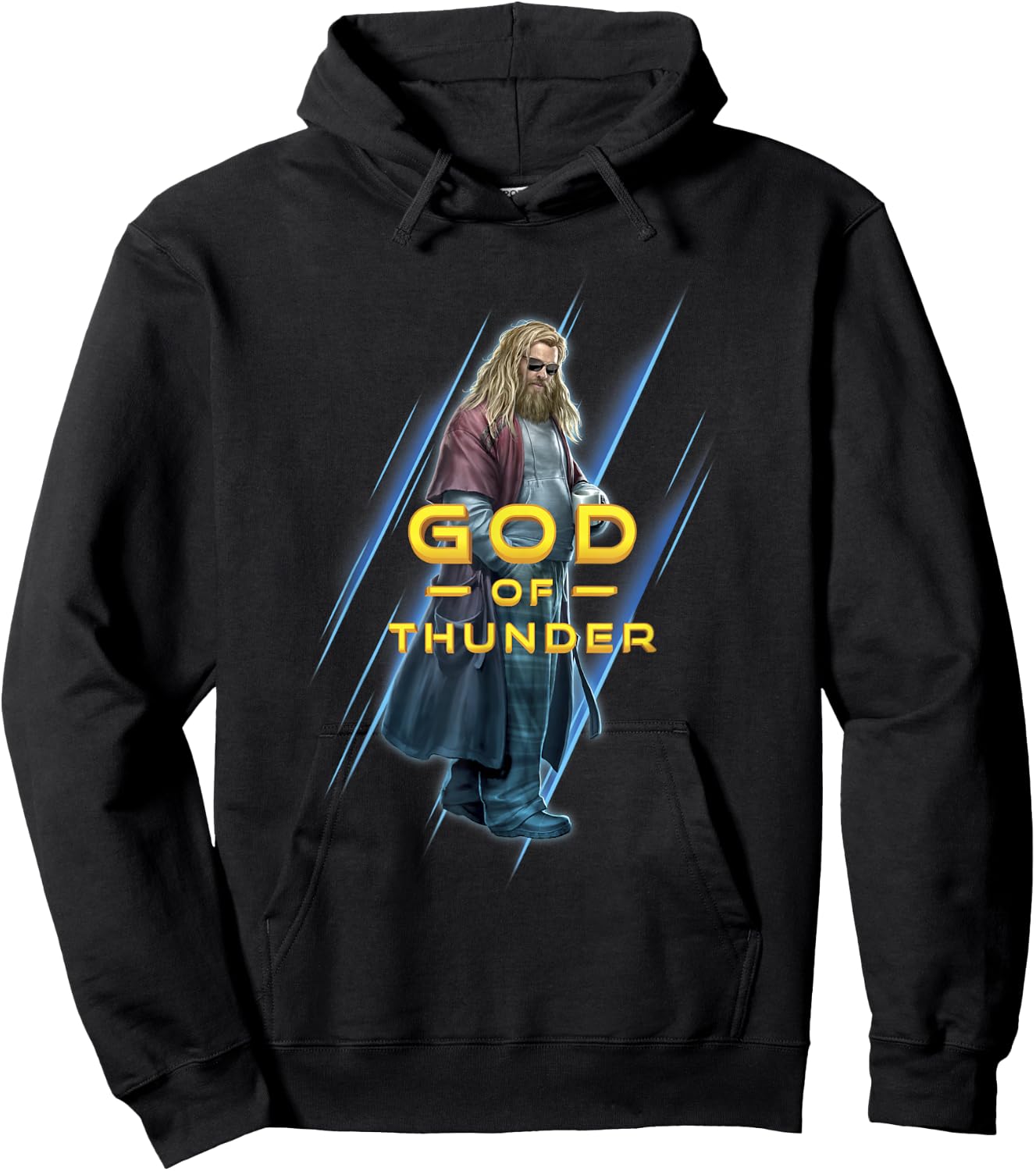 Marvel Avengers: Endgame Thor God Of Thunder Portrait Hoodie - Hoodie | Black