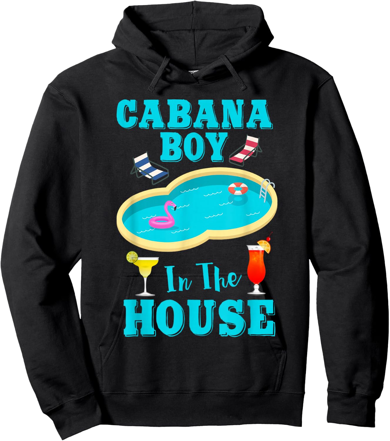 Pool Bo Beach Vacation Funny Cabana Boy In The House Hoodie - Hoodie | Black