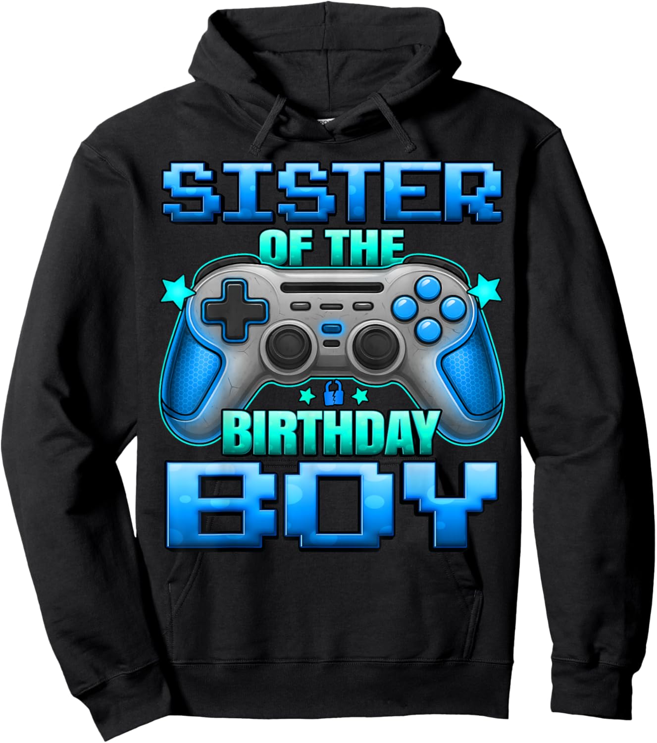 Sister of The Birthday Boy Matching Family Lil Sister Hoodie - Hoodie | Black