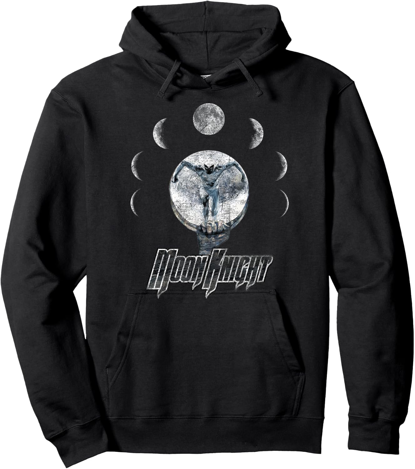 Marvel Moon Knight Epic Moon Phase Badge Graphic Hoodie - Hoodie | Black