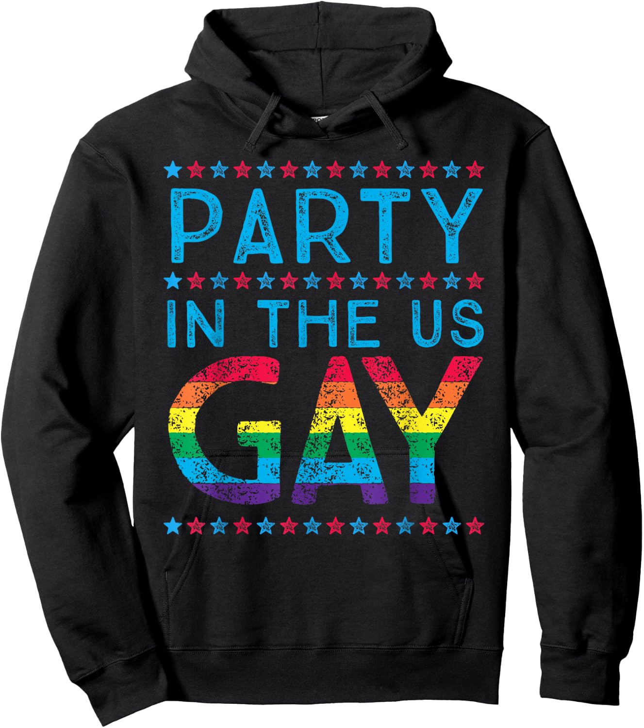 Fourth of July | Party In The US Gay Hoodie - Hoodie | Black