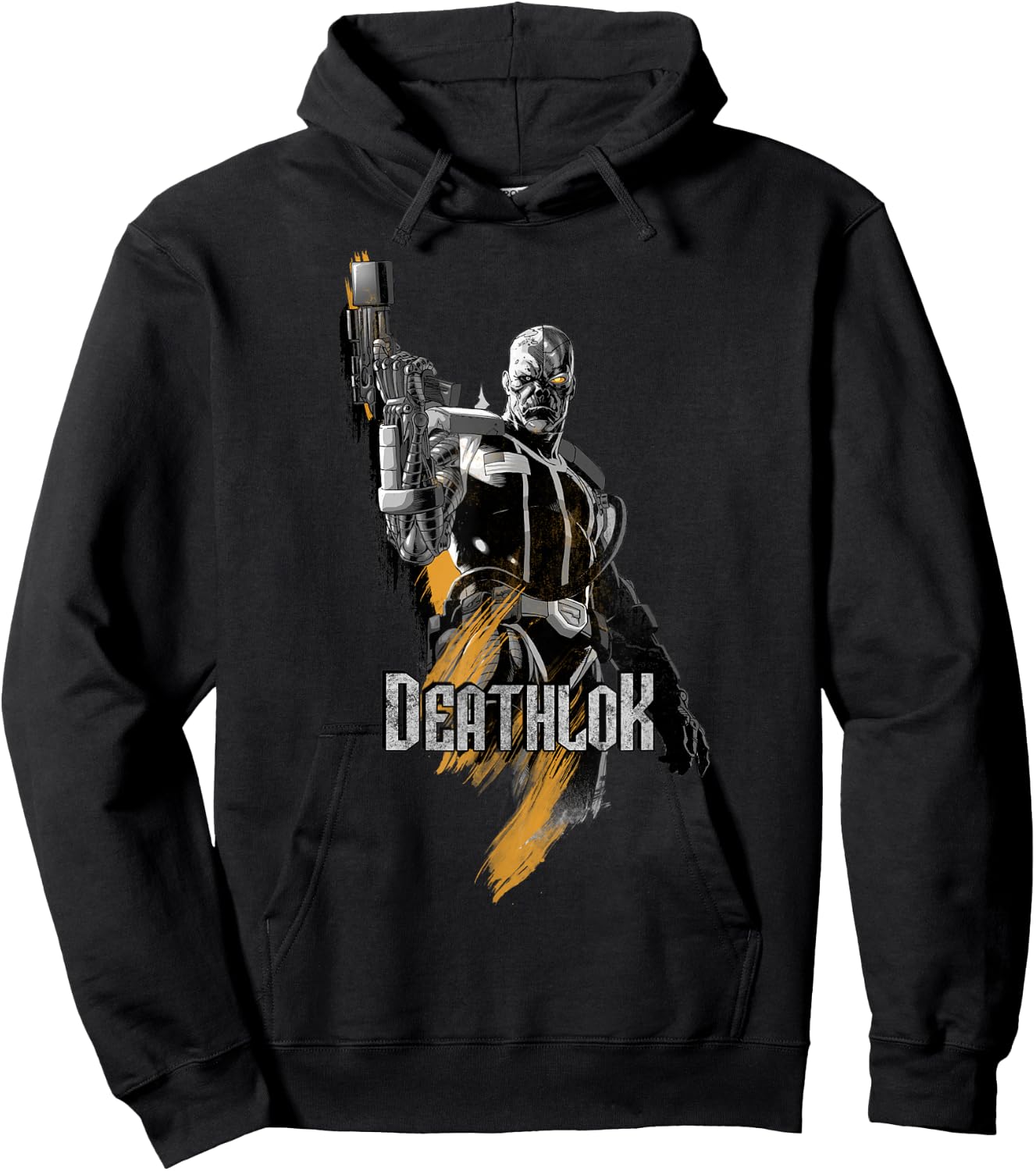 Marvel X-Men Deathlok Paint Texture Graphic Hoodie - Hoodie | Black