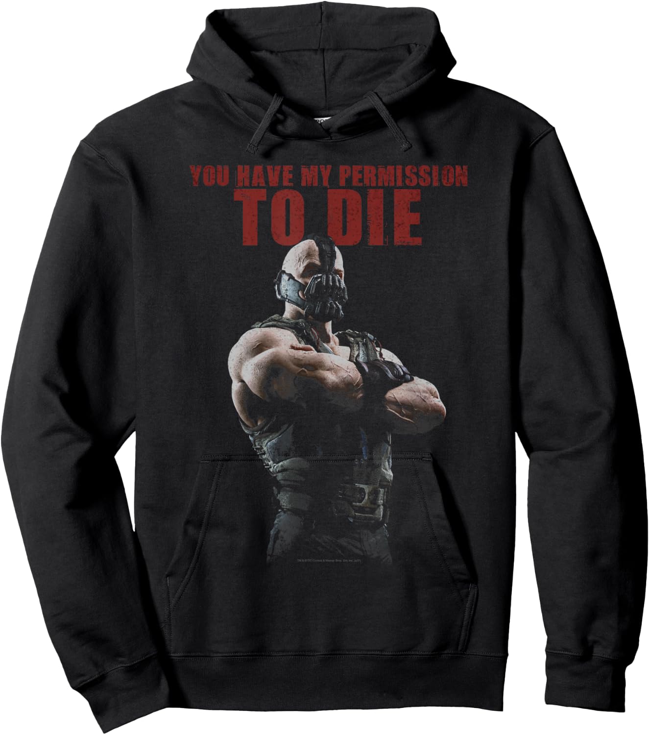 Batman Dark Knight Rises Bane Permission to Die Hoodie - Hoodie | Black