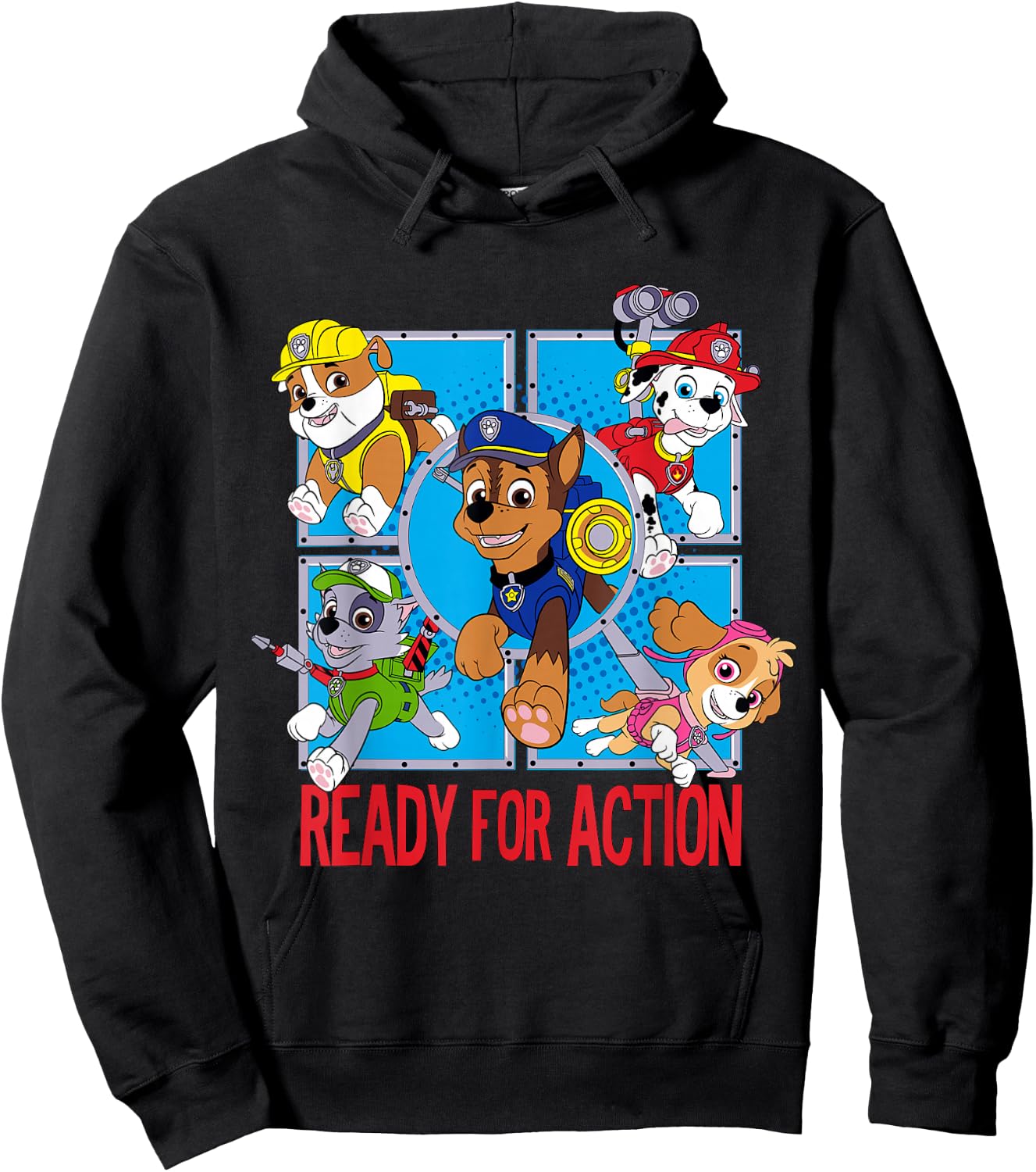 PAW Ready For Action With Group Hoodie - Hoodie | Black