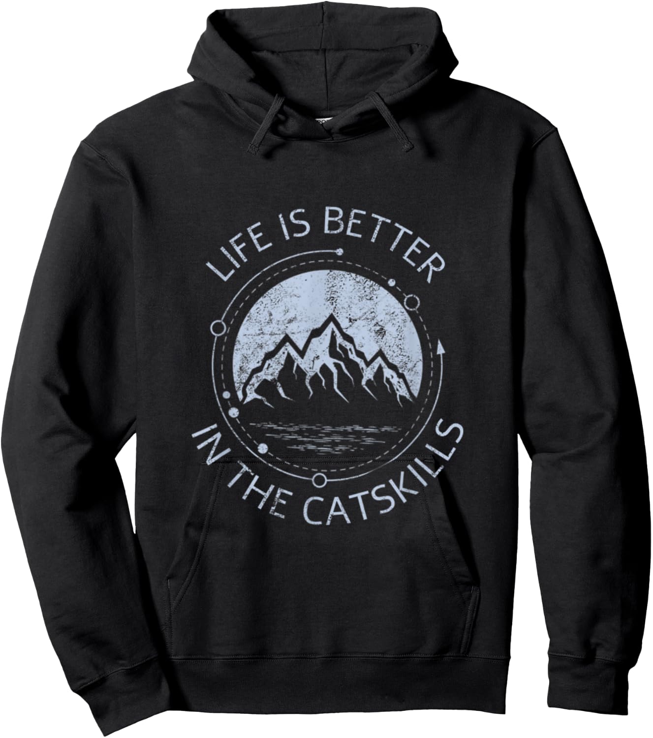 Life is Better in the Catskills Upstate New York Mountains Hoodie - Hoodie | Black
