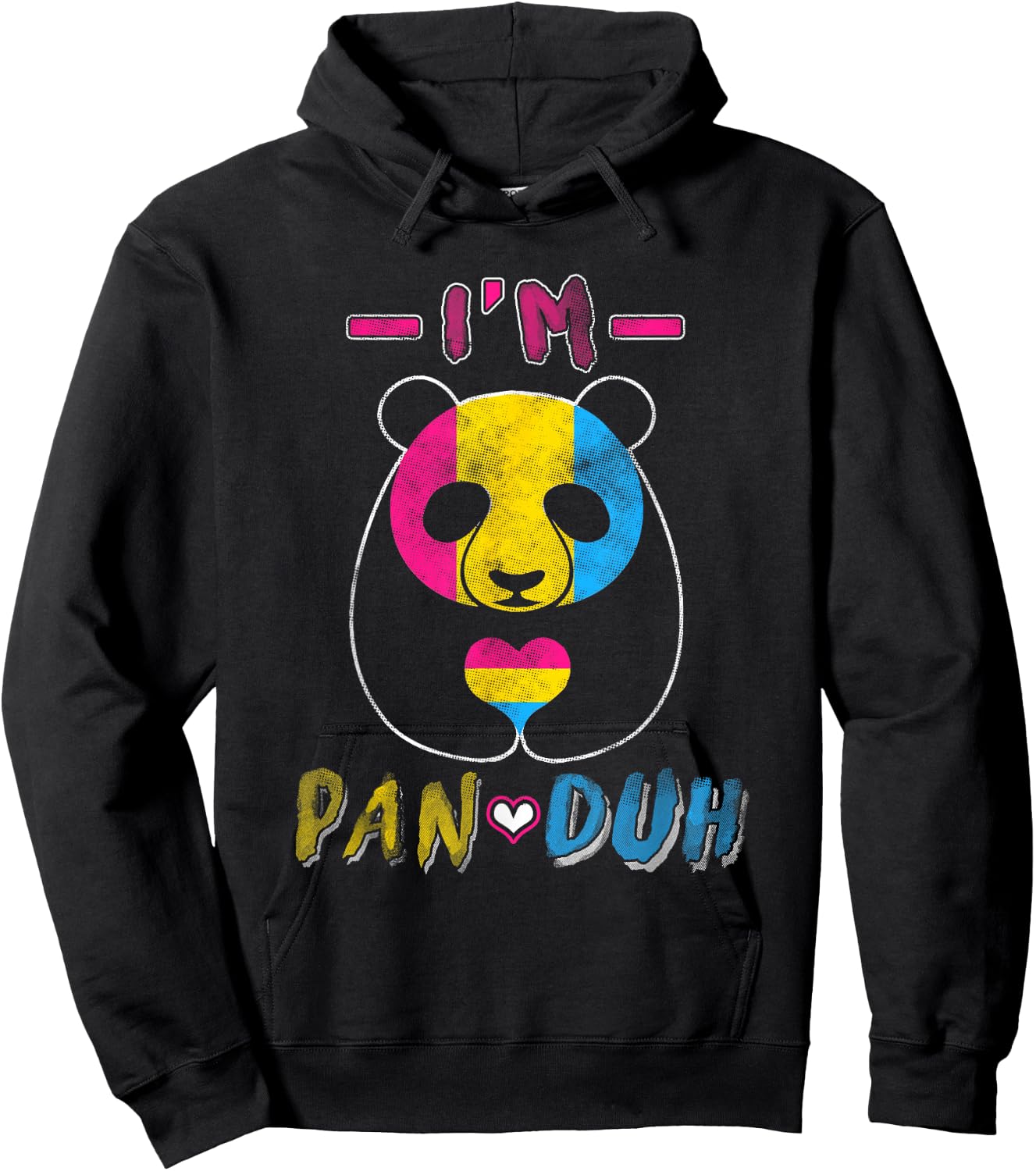 LGBT Gay Pride I'm Pan Duh Panda Pansexual Hoodie - Hoodie | Black