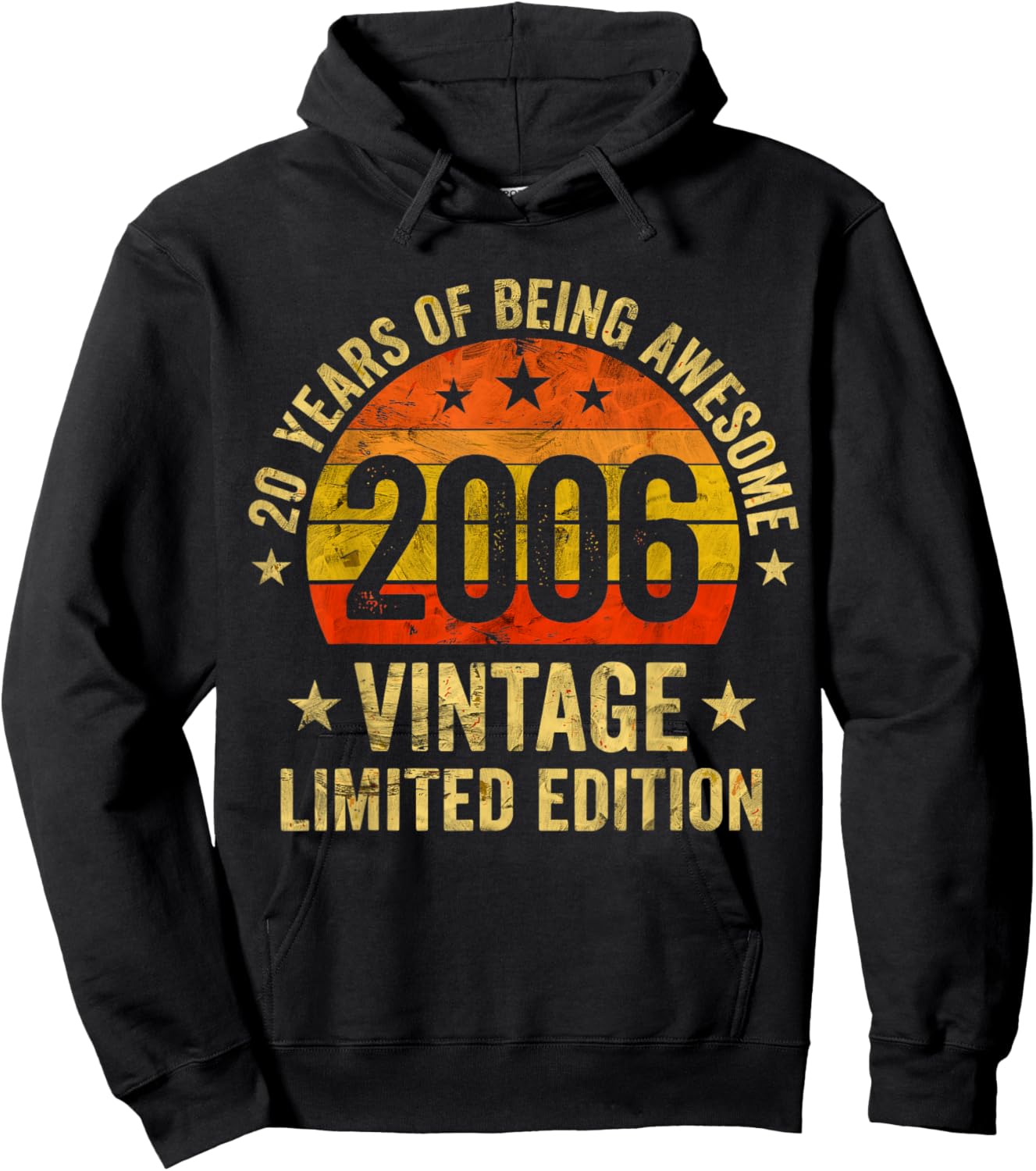Vintage 2006 Limited Edition 20 Year Old 20th Birthday Hoodie - Hoodie | Black