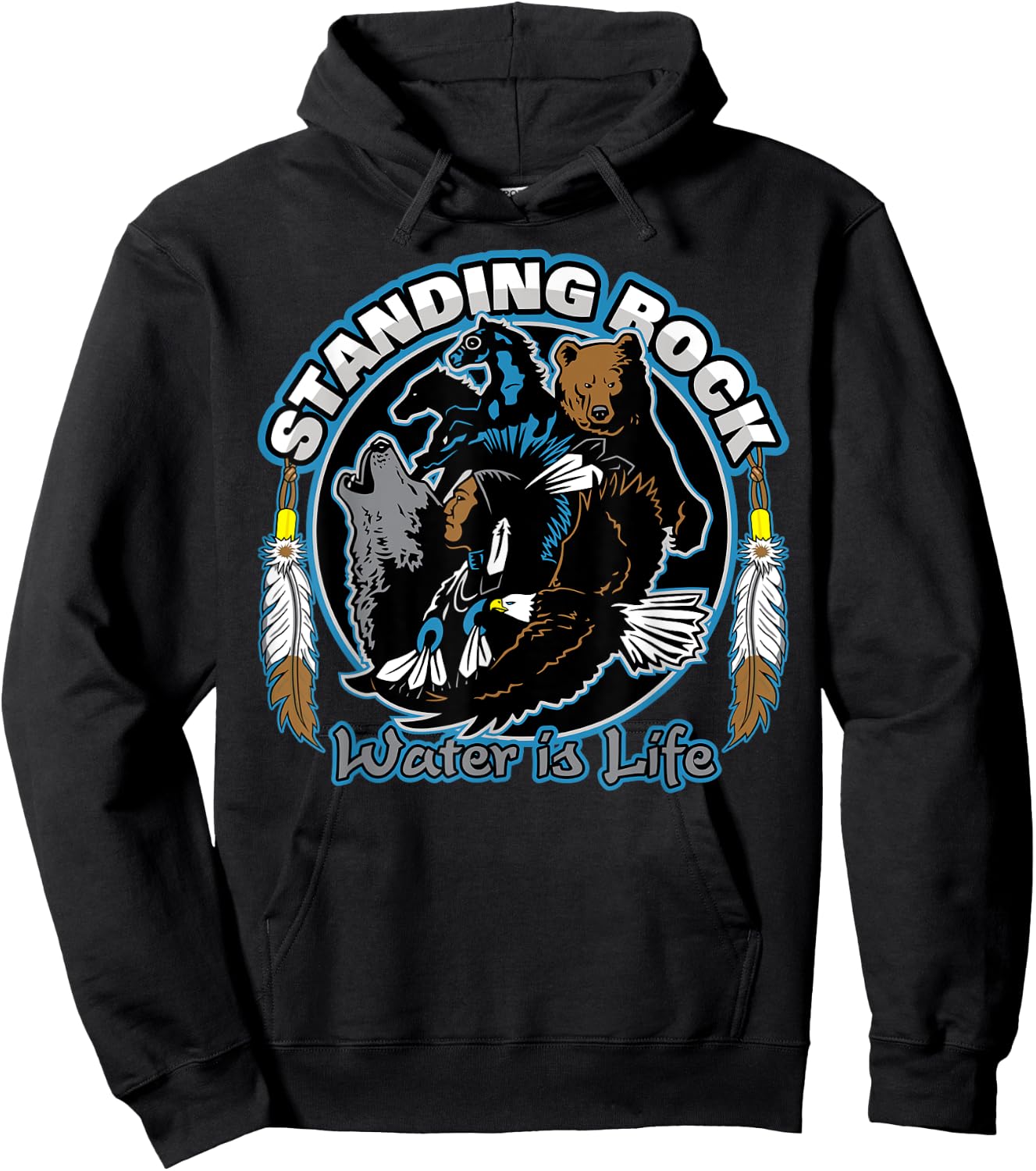 Standing Rock Water is Life No DAPL All Life Hoodie - Hoodie | Black
