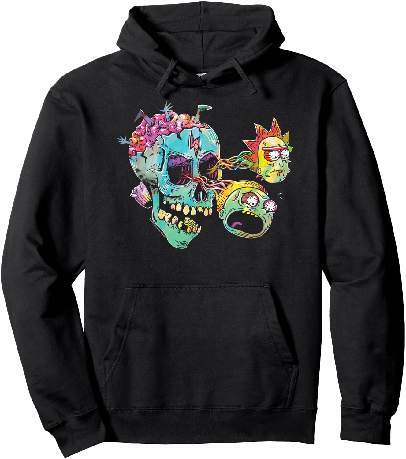 Rick and Morty Rick and Morty as Eyeballs Hoodie - Hoodie | Black