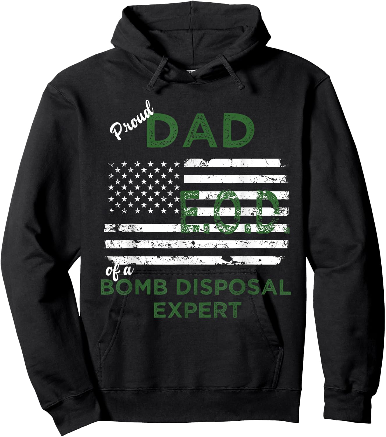 Proud Dad of Bomb Disposal Expert EOD Father Gift Hoodie - Hoodie | Black