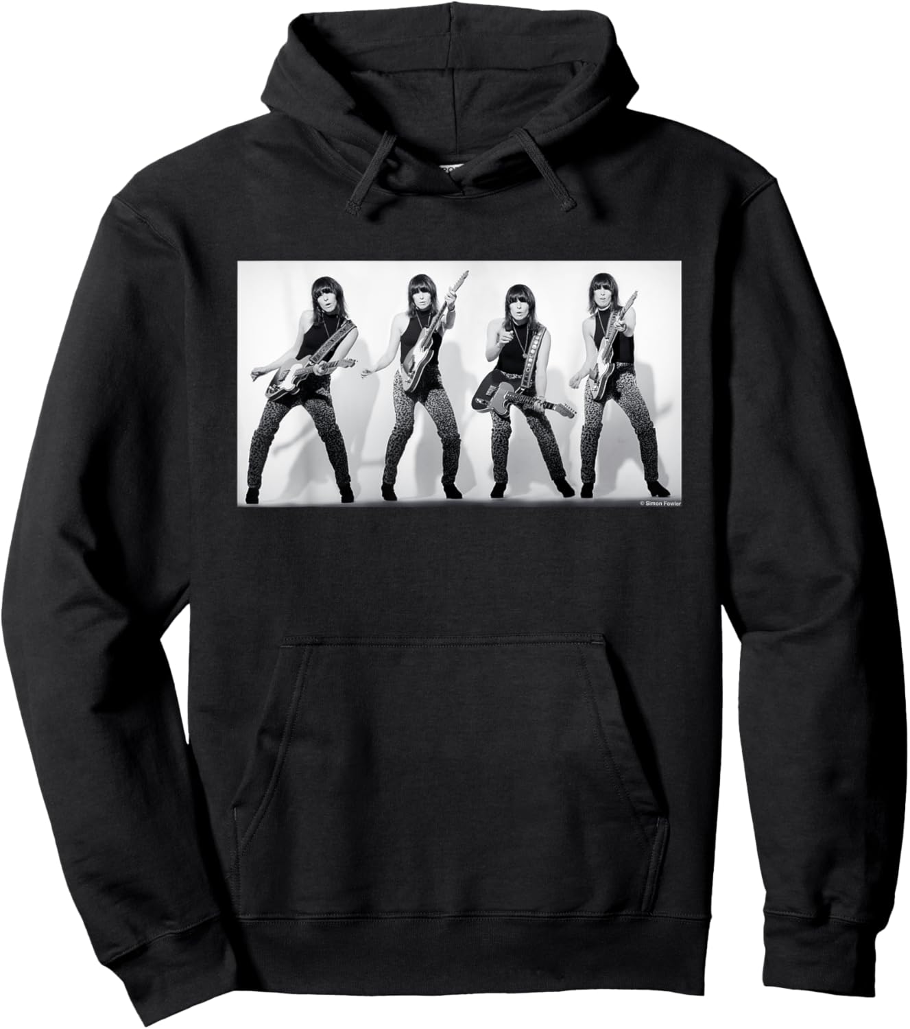 Chrissie Hynde Pretenders Quad By Simon Fowler Hoodie - Hoodie | Black