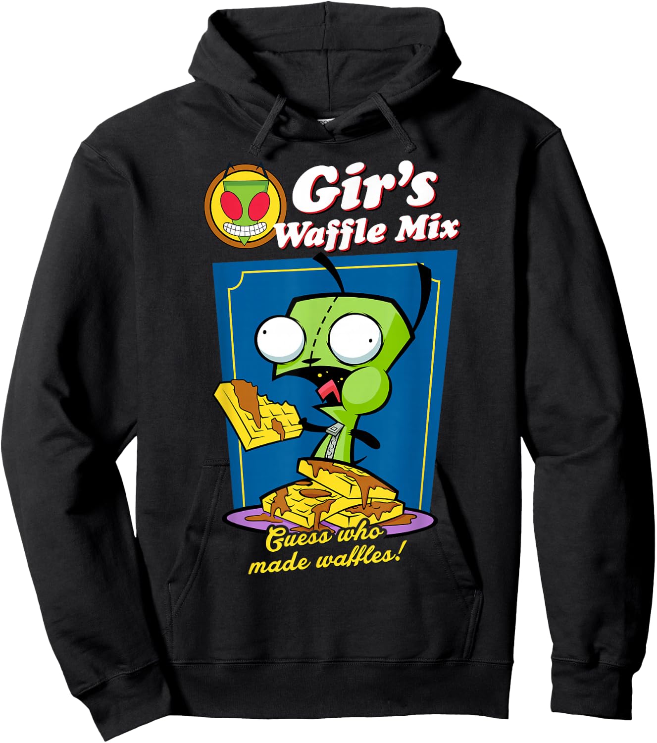 Invader Zim: Gir's Waffle Mix Graphic Hoodie - Hoodie | Black
