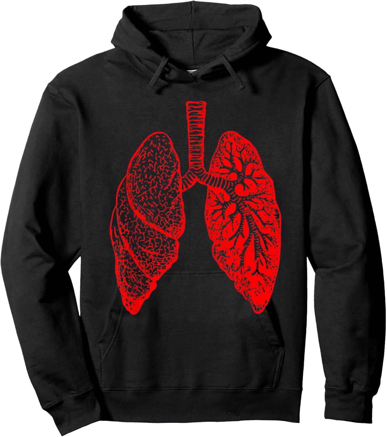 Anatomy Drawing Pulmonologist, Respiratory Lungs Gift Hoodie - Hoodie | Black