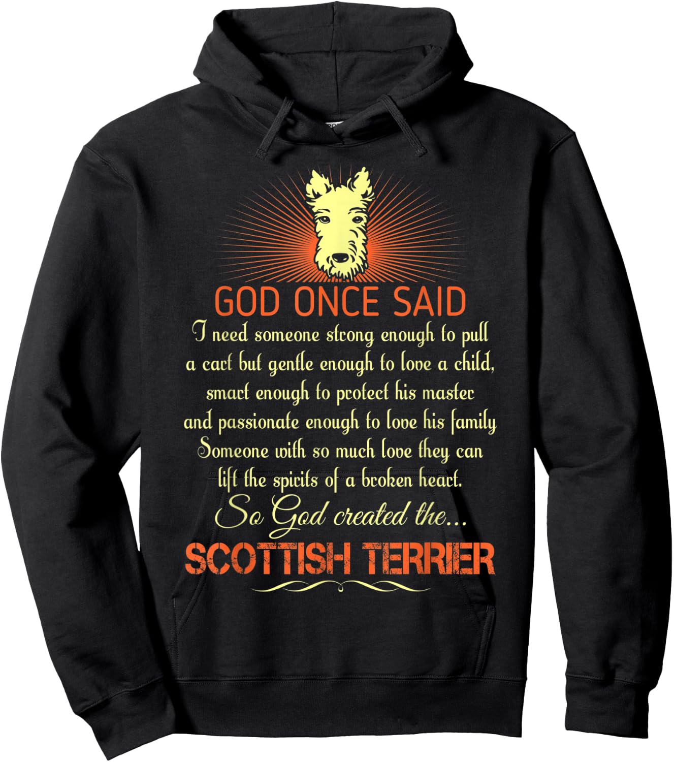 Someone With So Much Love God Made Scottish Terrier Hoodie - Hoodie | Black