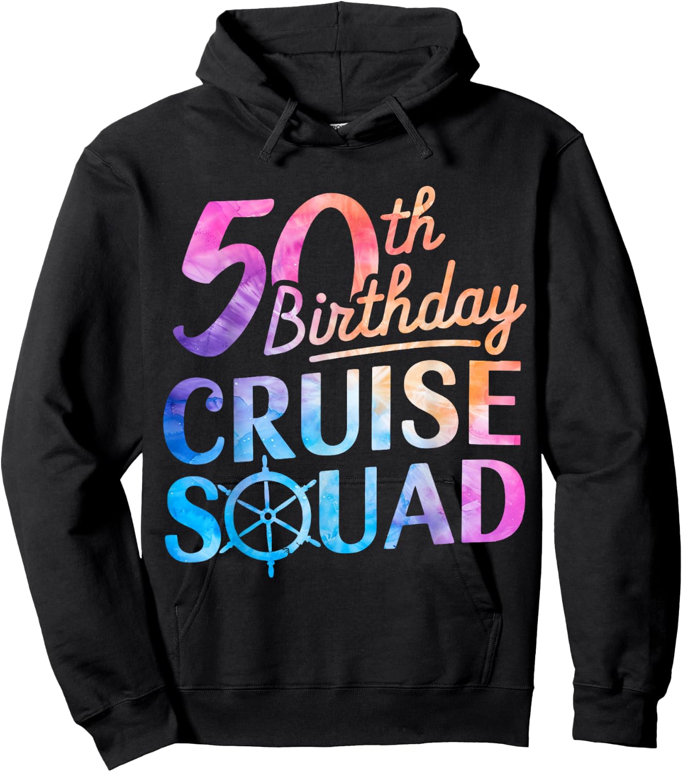 50th Birthday Cruise Squad Funny 50th Birthday Cruise Party Hoodie - Hoodie | Black