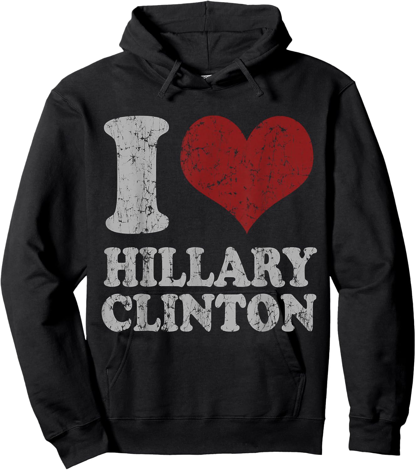 Vintage I Heart Hillary Clinton Hoodie - Hoodie | Black
