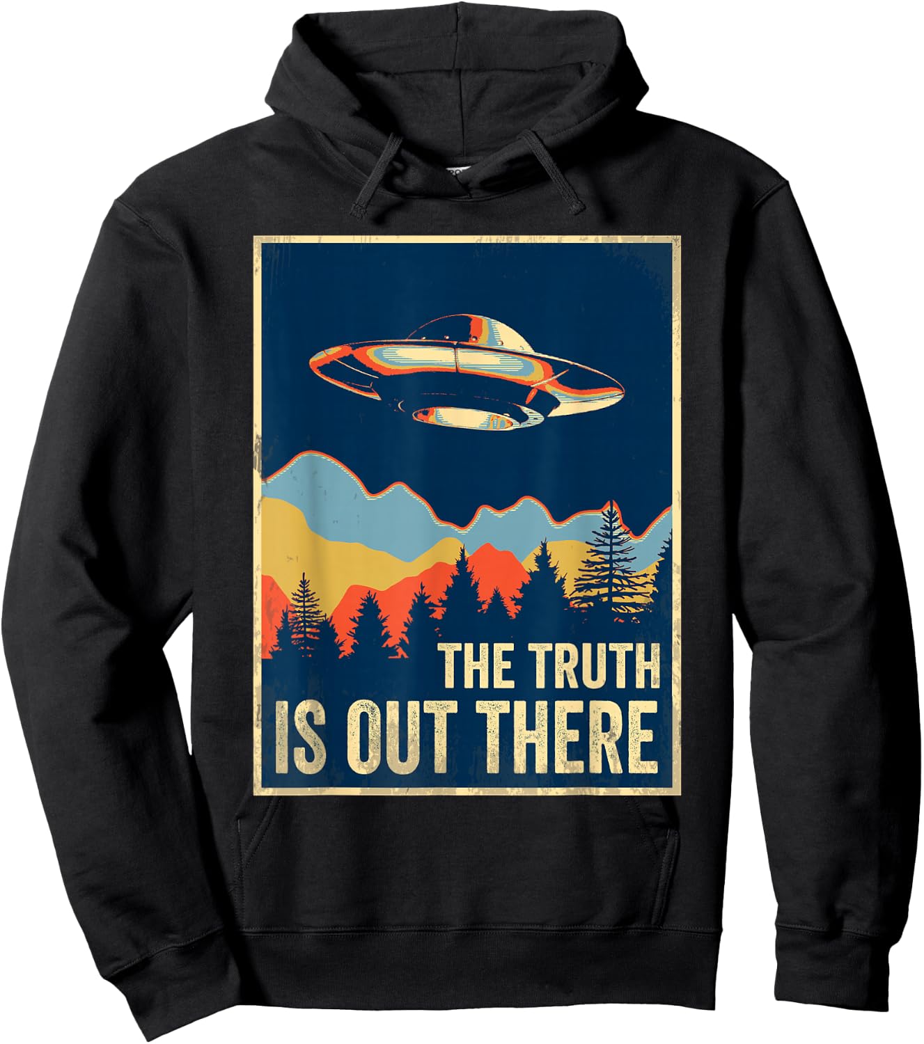 The Truth Is Out There Area 51 Alien UFO Hoodie - Hoodie | Black