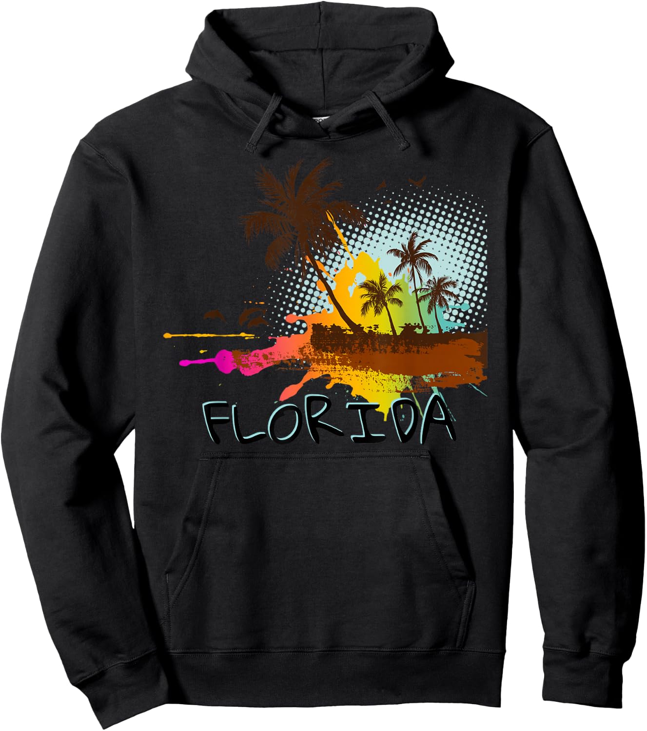 Florida Beach Vacation - Art for Ocean Lovers Hoodie - Hoodie | Black
