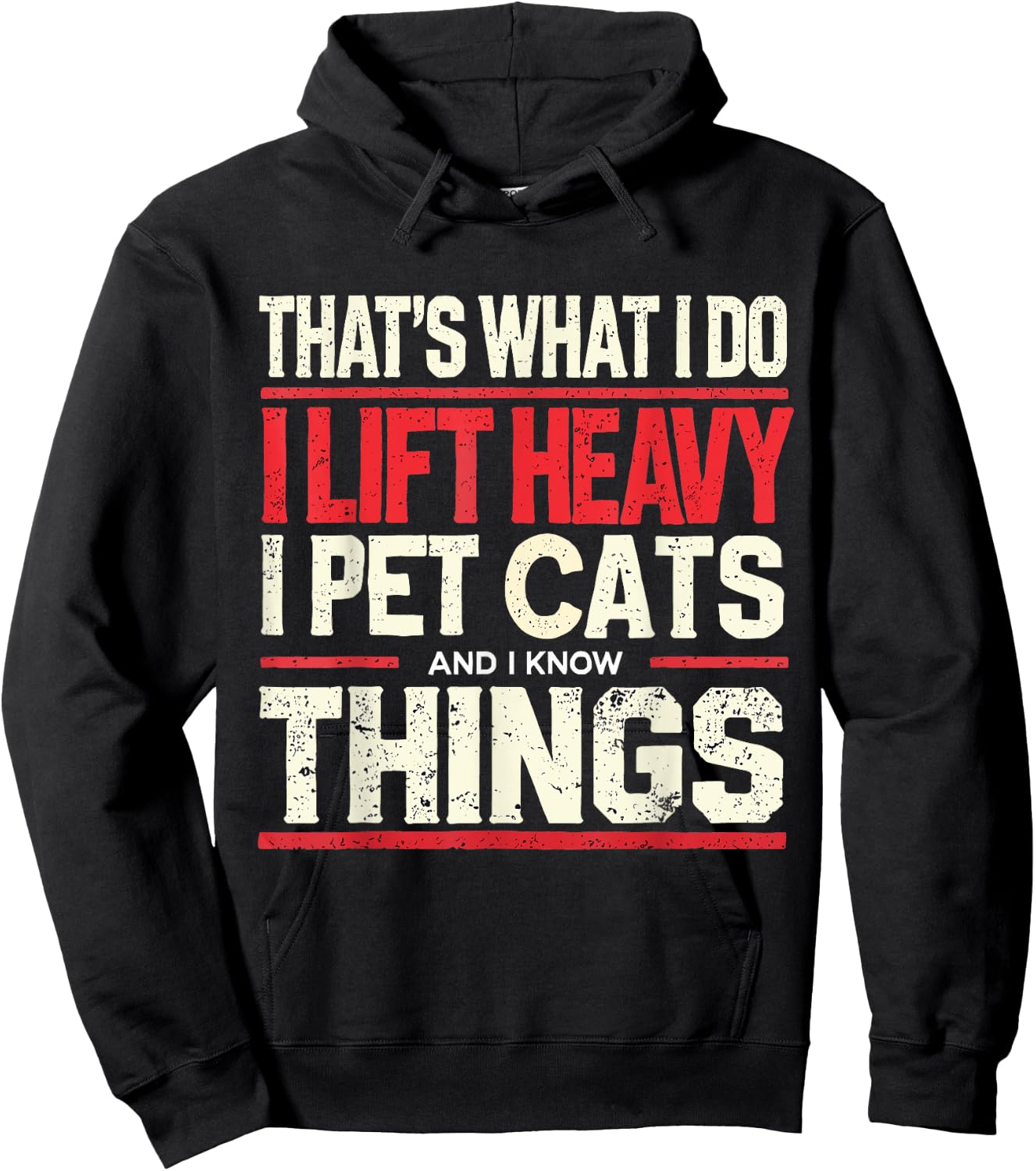Funny Gym Workout Weightlifting Cat Animal Themed Quote Women Hoodie - Hoodie | Black