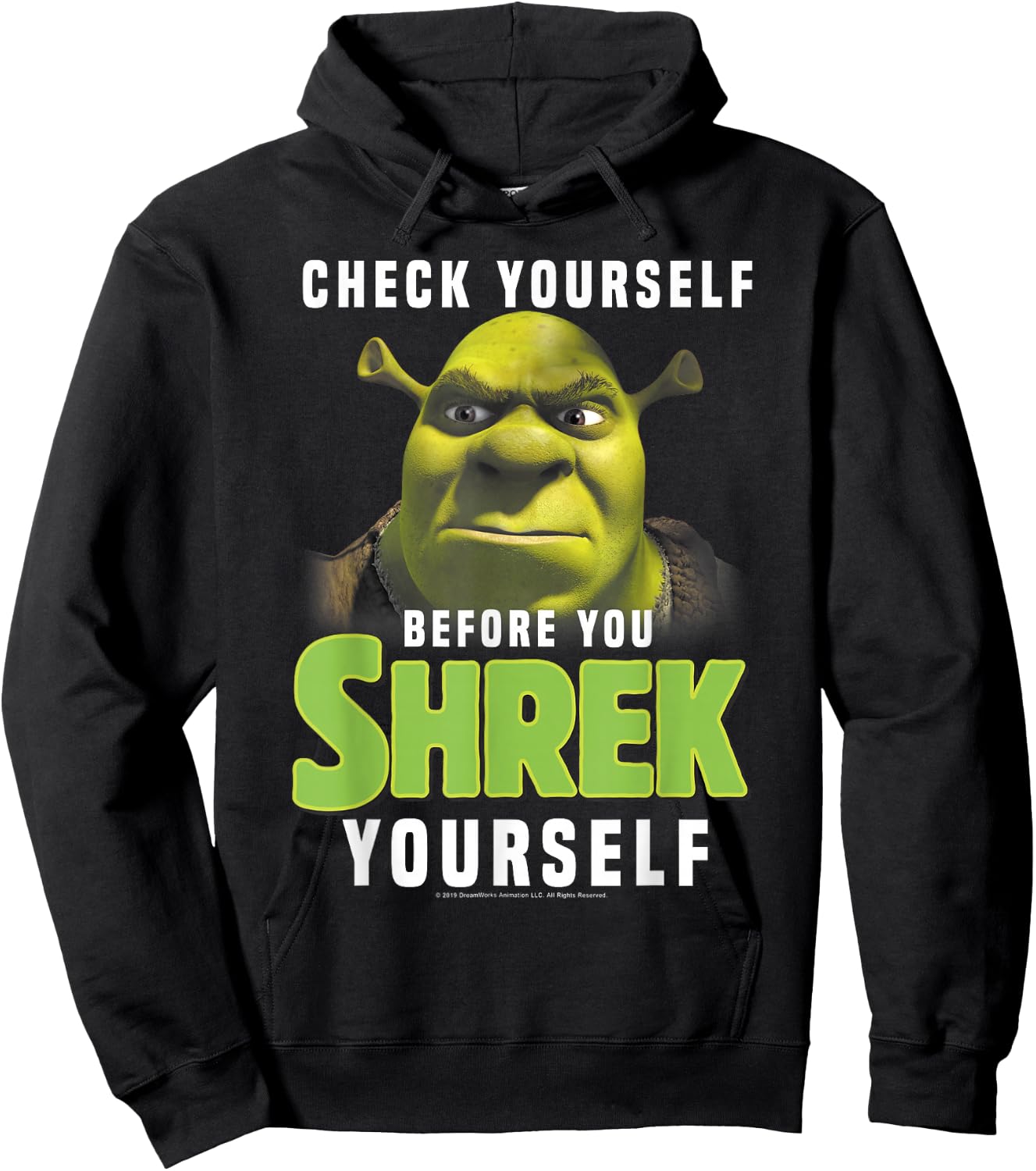 Shrek Check Yourself Before You Shrek Yourself Hoodie - Hoodie | Black