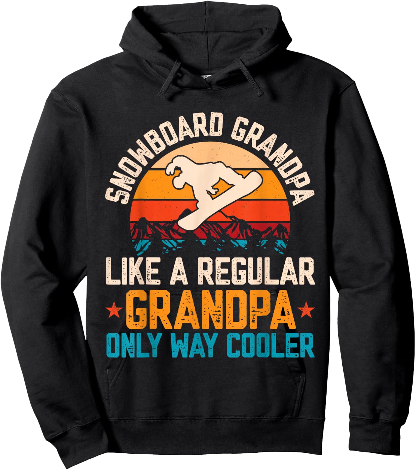 Snowboarding Snowboard Grandpa Snowboarder Hoodie - Hoodie | Black