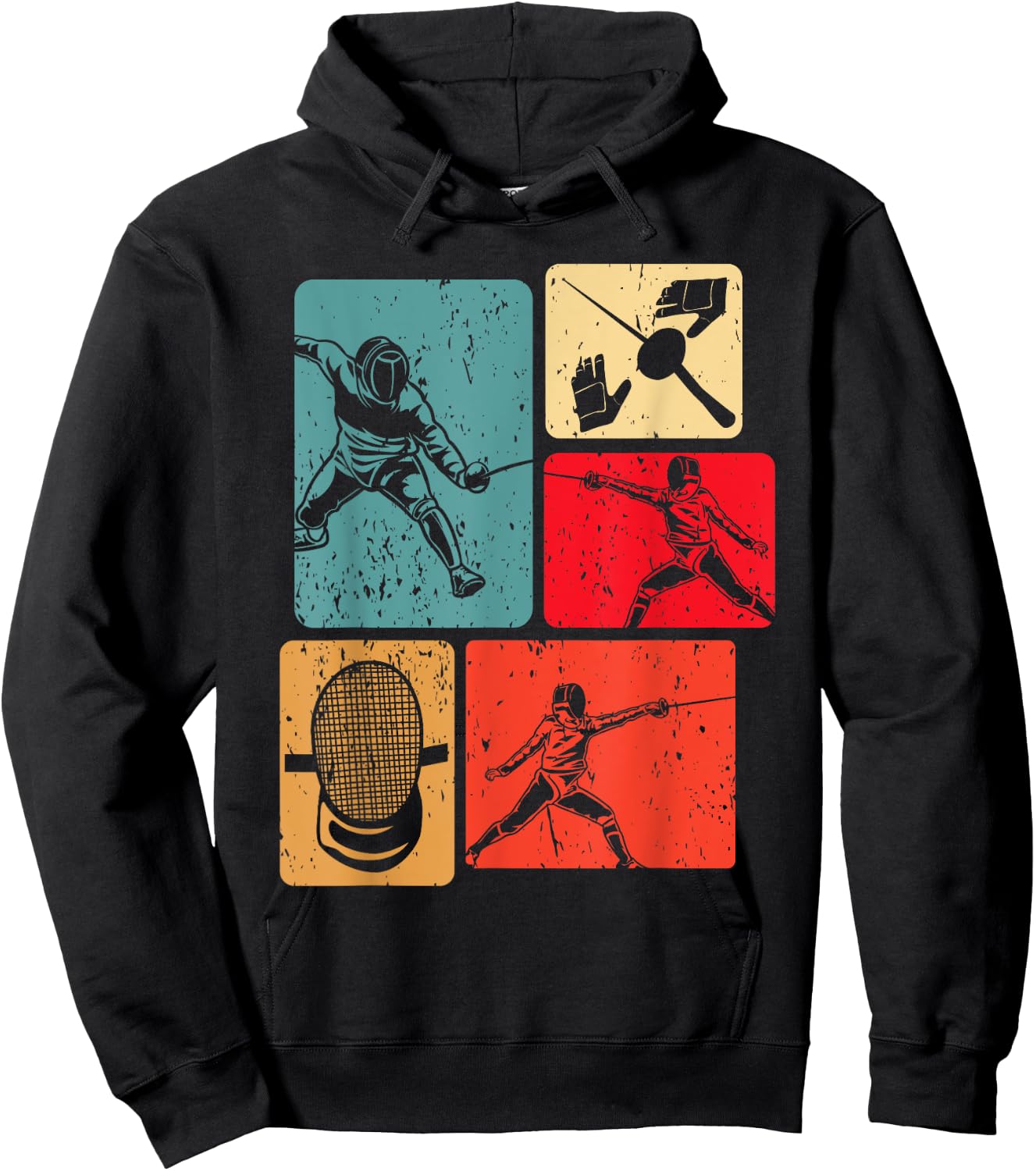 Funny Fencing Cool Fencer Swordfighter Swordfighting Outfit Hoodie - Hoodie | Black