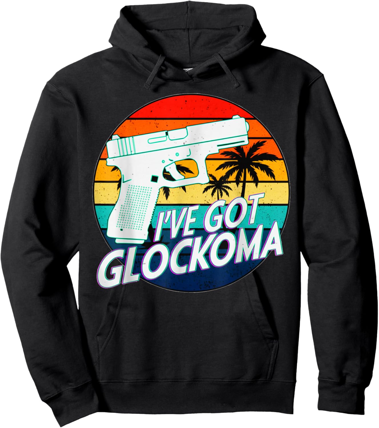 Funny I've Got Glockoma Gun Rights Support 2nd Amendment Hoodie - Hoodie | Black