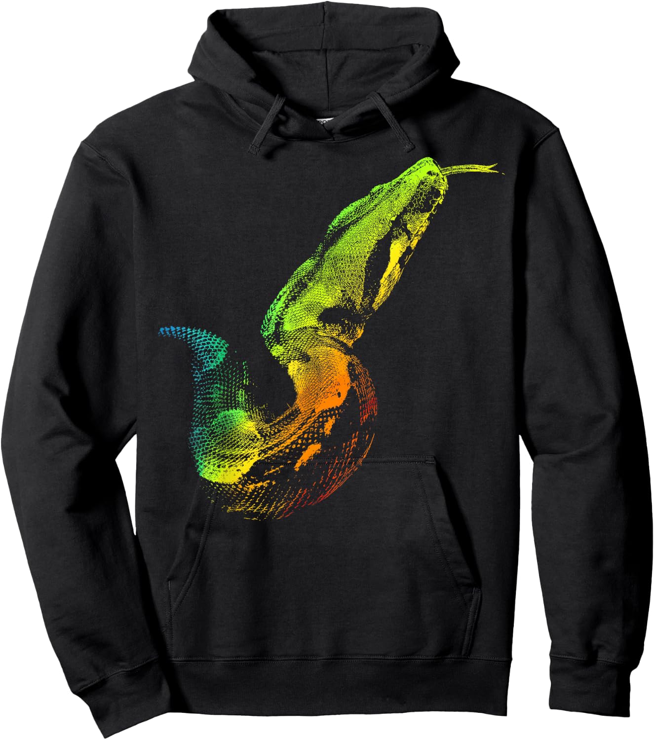 BOA CONSTRICTOR Colorful Rainbow Retro Hoodie - Hoodie | Black