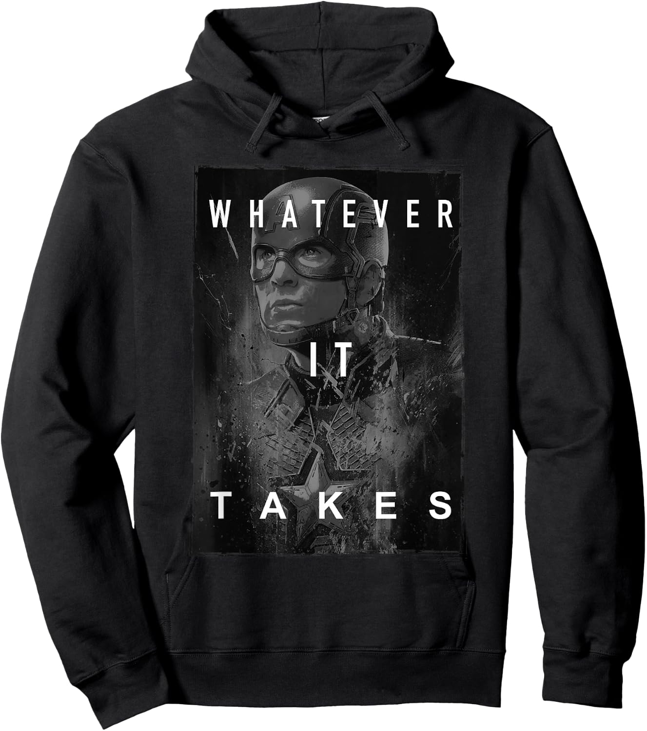 Avengers Endgame Captain America What Ever It Takes Poster Hoodie - Hoodie | Black
