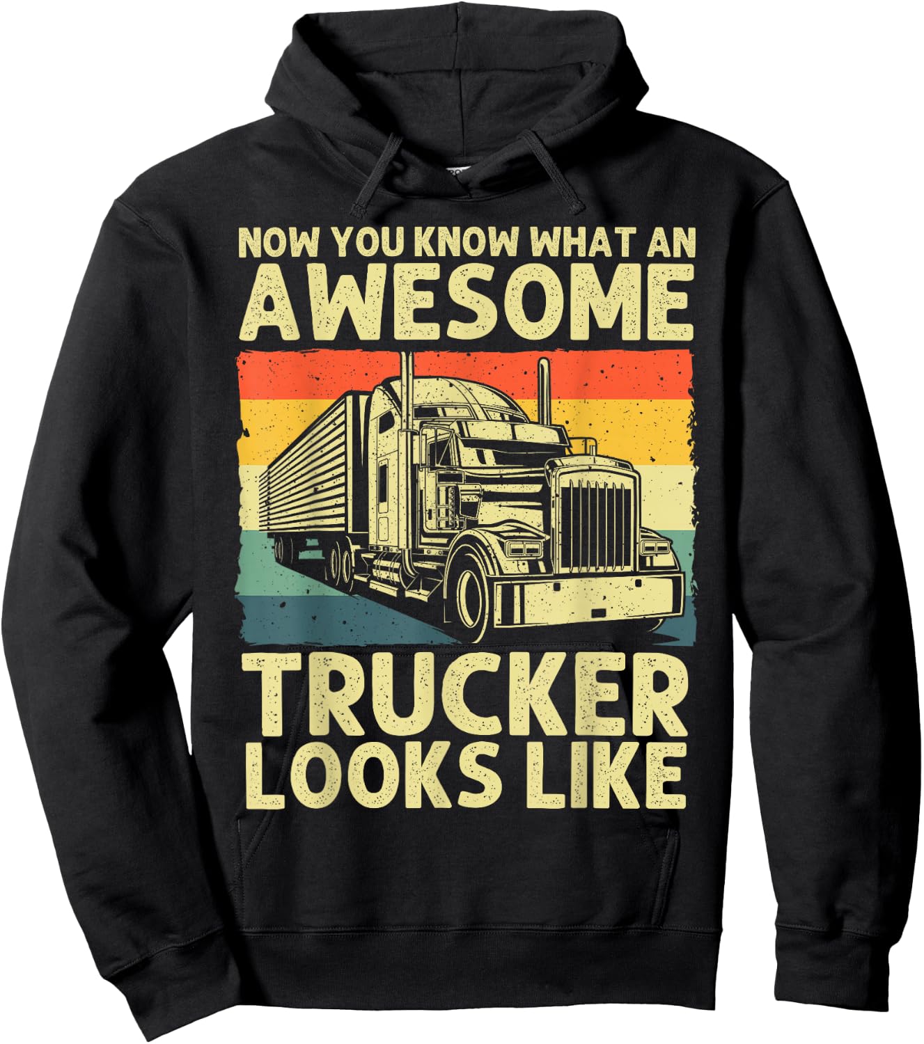 Best Truck Driver Art Dad Women Trucking CDL Trucker Hoodie - Hoodie | Black