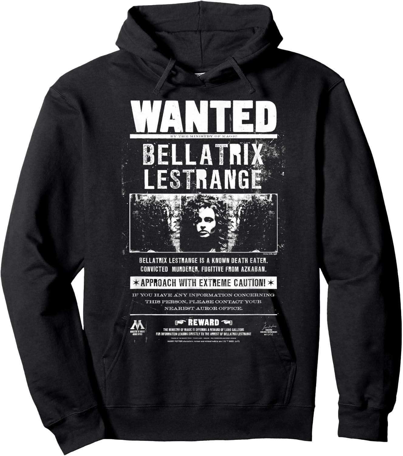 Harry Potter Wanted Bellatrix Hoodie - Hoodie | Black