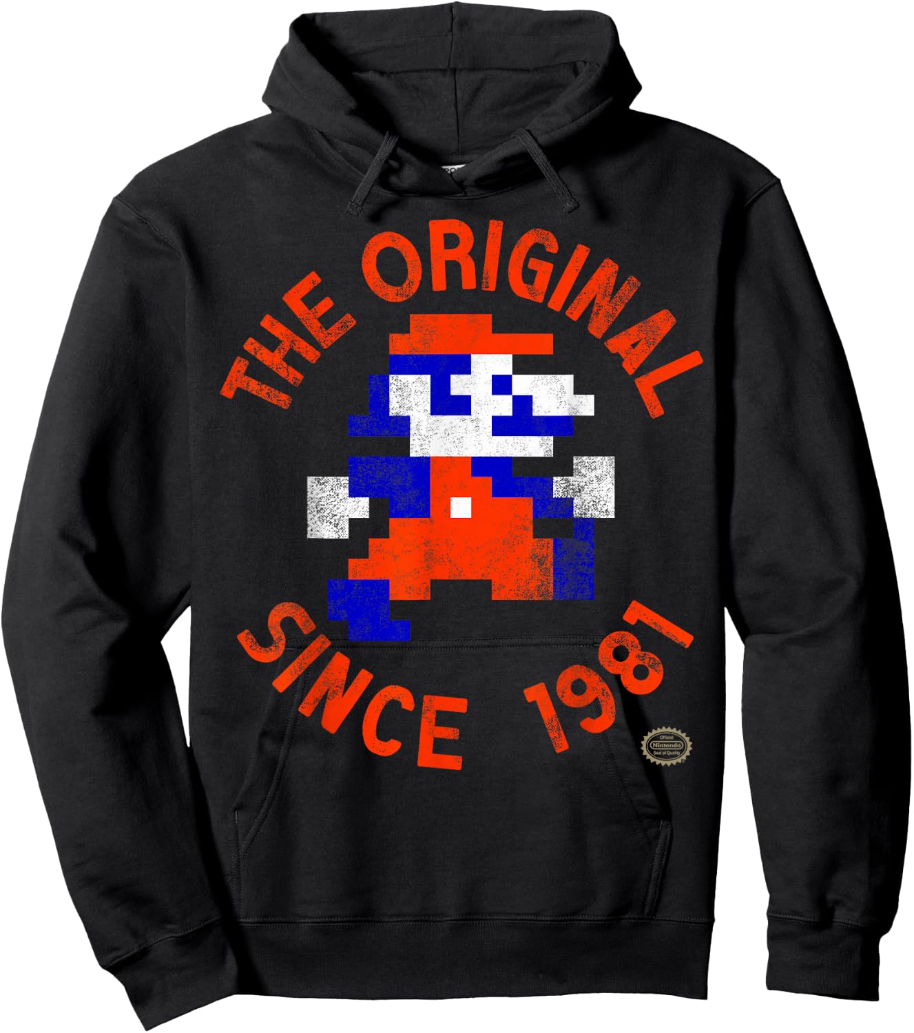 Nintendo Super Mario 8-Bit Original Since 81 Graphic Hoodie - Hoodie | Black