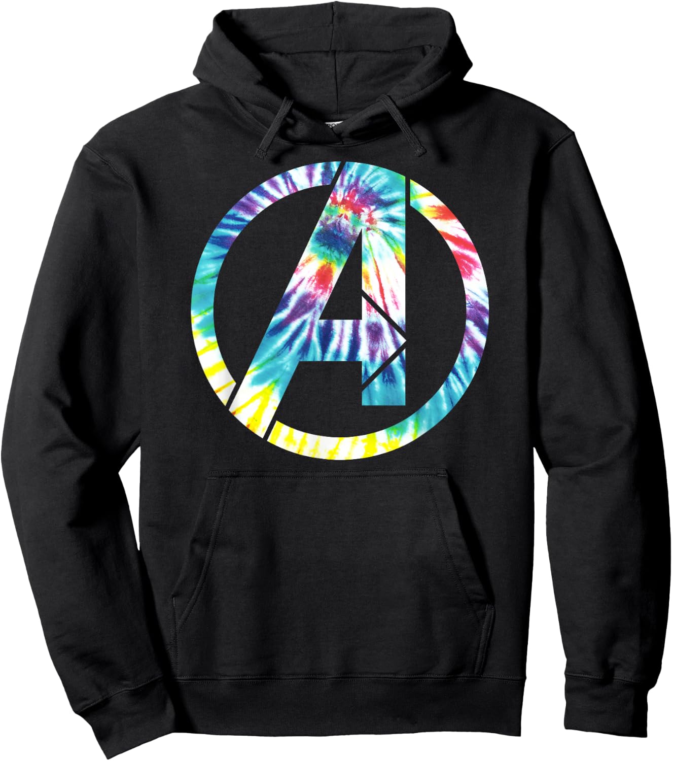 Marvel Avengers Tie Dye A Icon Hoodie - Hoodie | Black