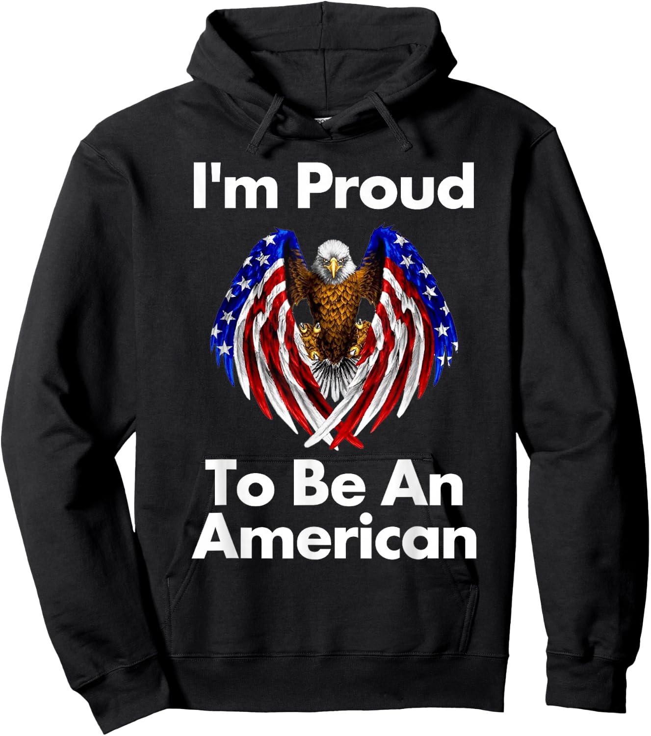 4th of July Proud to Be an American T Shirt Hoodie - Hoodie | Black
