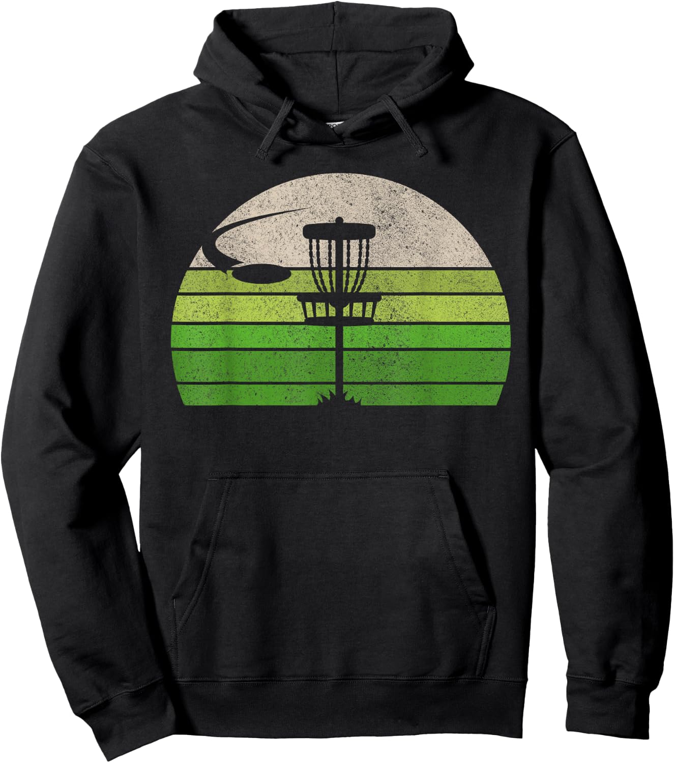 Ultimate Frisbee Disc Golf Shirts Co. Vintage Retro Classic Fit Black Hoodie - Hoodie | Black