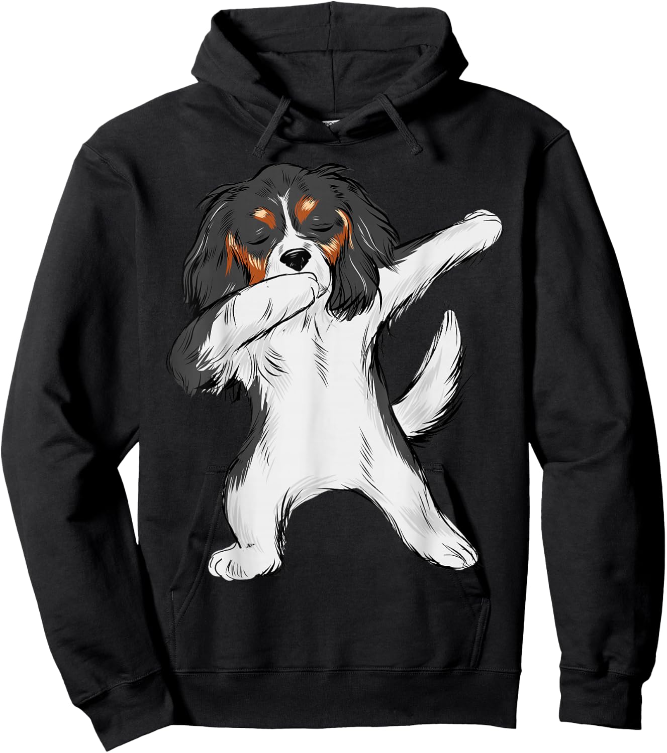 Dabbing Cavalier King Charles Spaniel Boys Hoodie - Hoodie | Black
