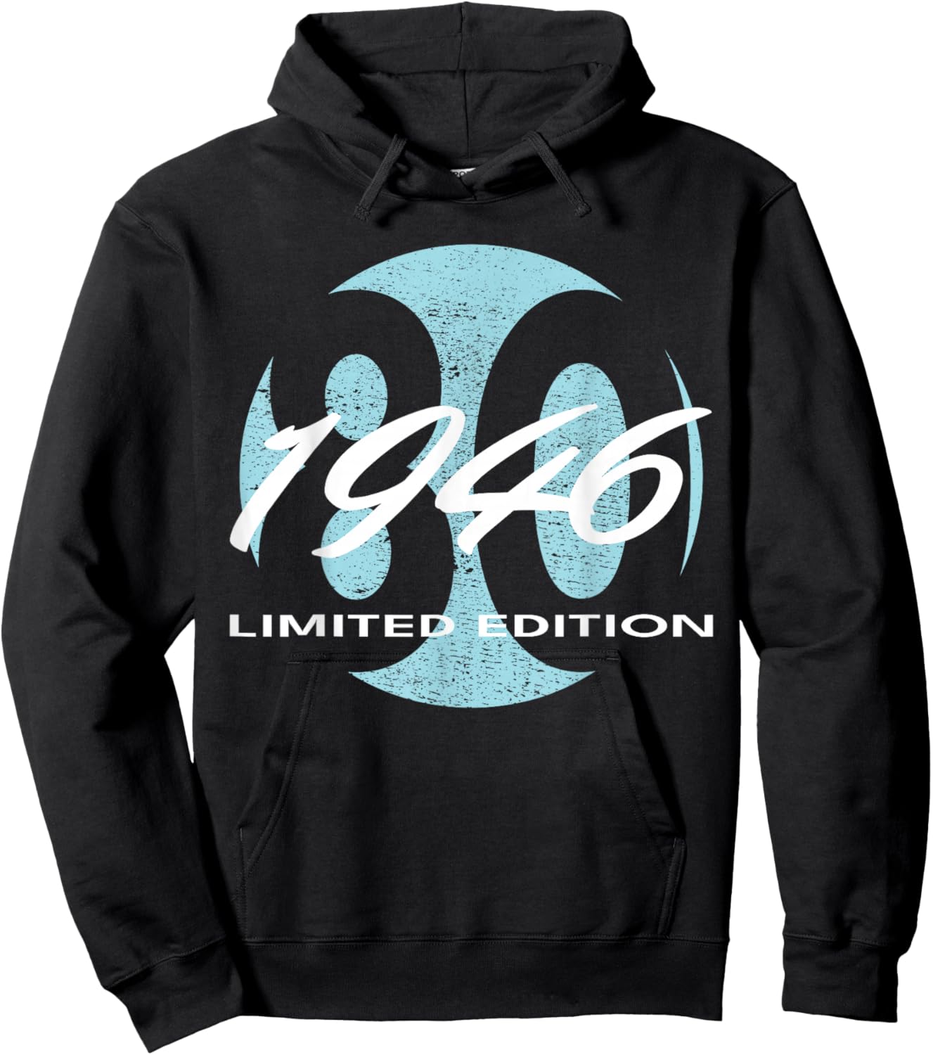 80th Birthday man Woman 80 Years 1946 Funny Gift Hoodie - Hoodie | Black